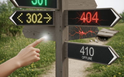 Przekierowania 301, 302, 404, 410: Jak i kiedy ich używać?